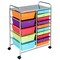 Rolling Storage Cart 15 Drawer Organizer With Wheels Craft Office Supply Organizer Steel Frame Multicolor Drawers